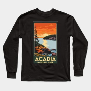 Acadia National Park Colorblock Long Sleeve T-Shirt